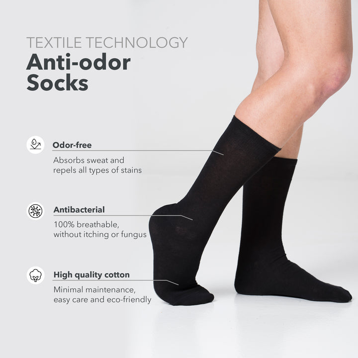 3-Pack Anti-Odor Pinky Socks / Black